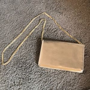 Gold cross body clutch/bag